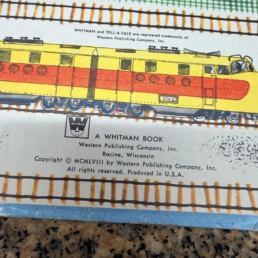 VTG 1958 Roundabout Train Betty Ren Wright Charles Clement Whitman Small Blue HC